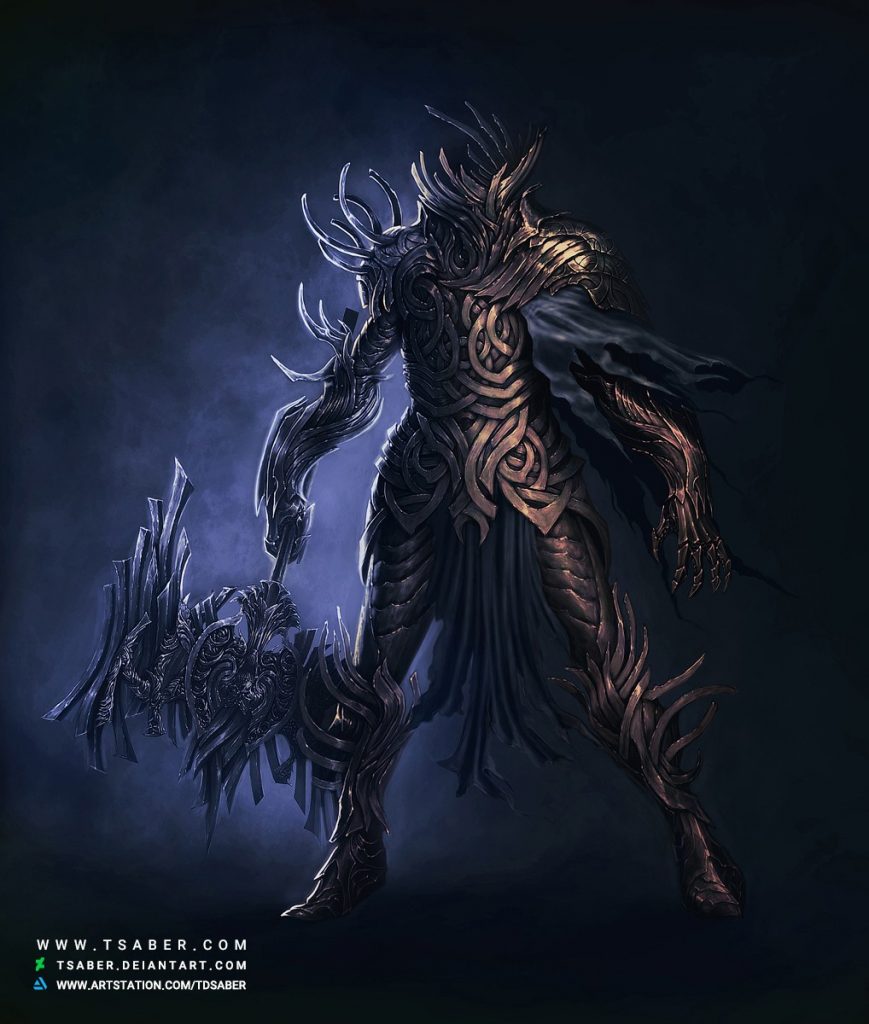 Executioner - Dark Fantasy Character Illustration - Tsaber