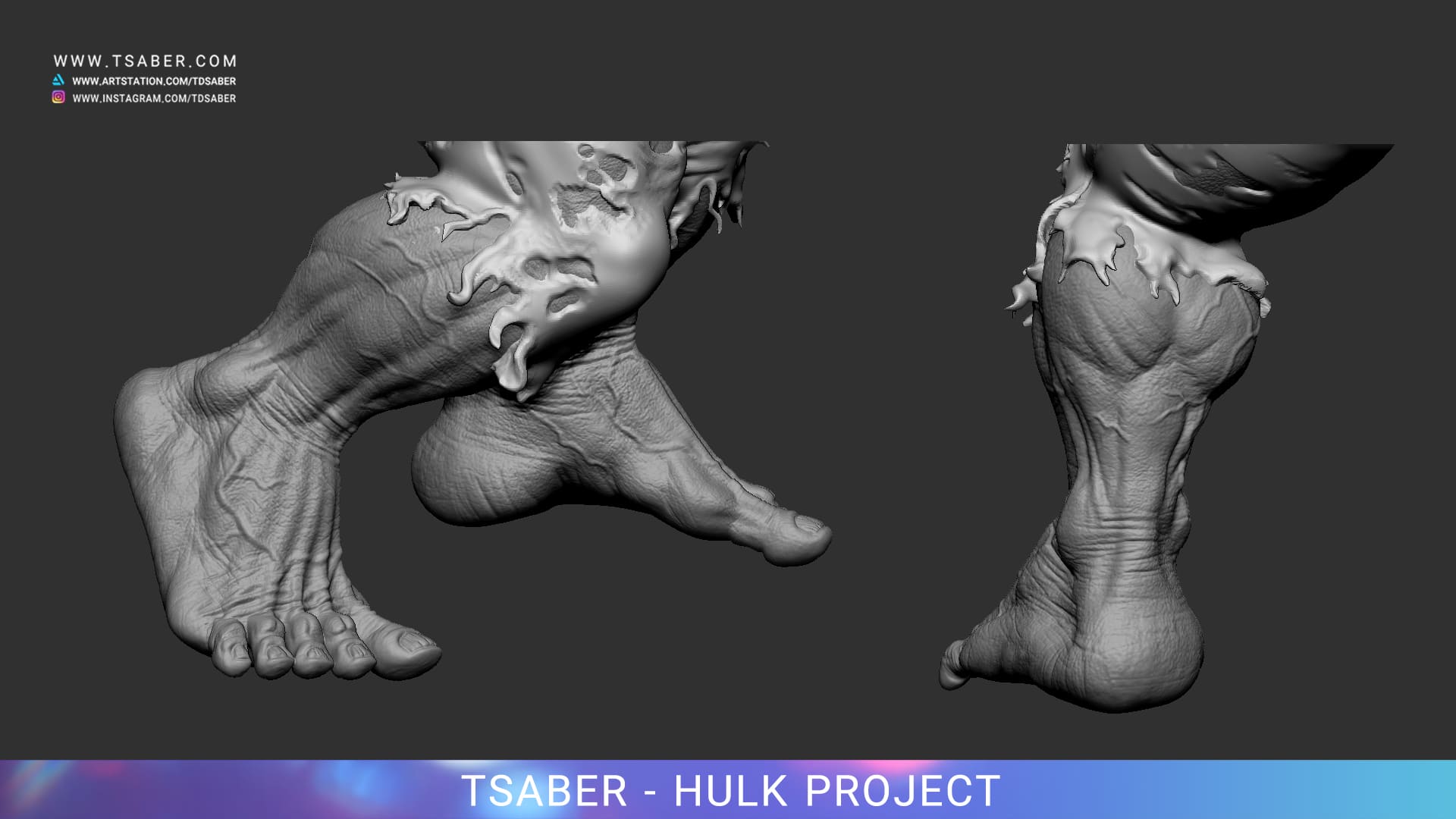 Making of 80's Incredible Hulk Statue - Zbrush 3D Modelling - Tsaber