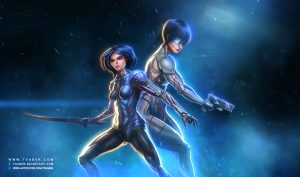 Alita and Major – Anime Fan art – TSABER