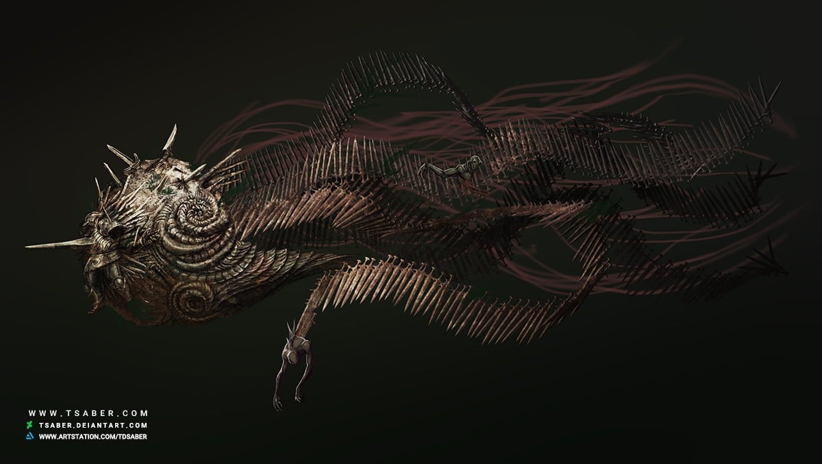 Beneath The Waves - Knight Of Swords - Creature Design - Tsaber