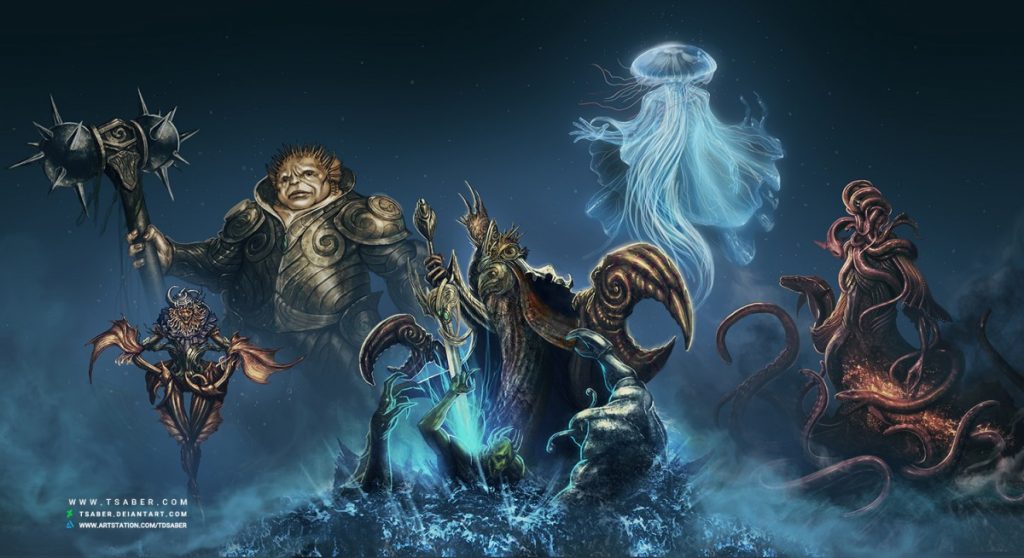 Beneath The Waves - Fantasy Sea Characters Design - Tsaber