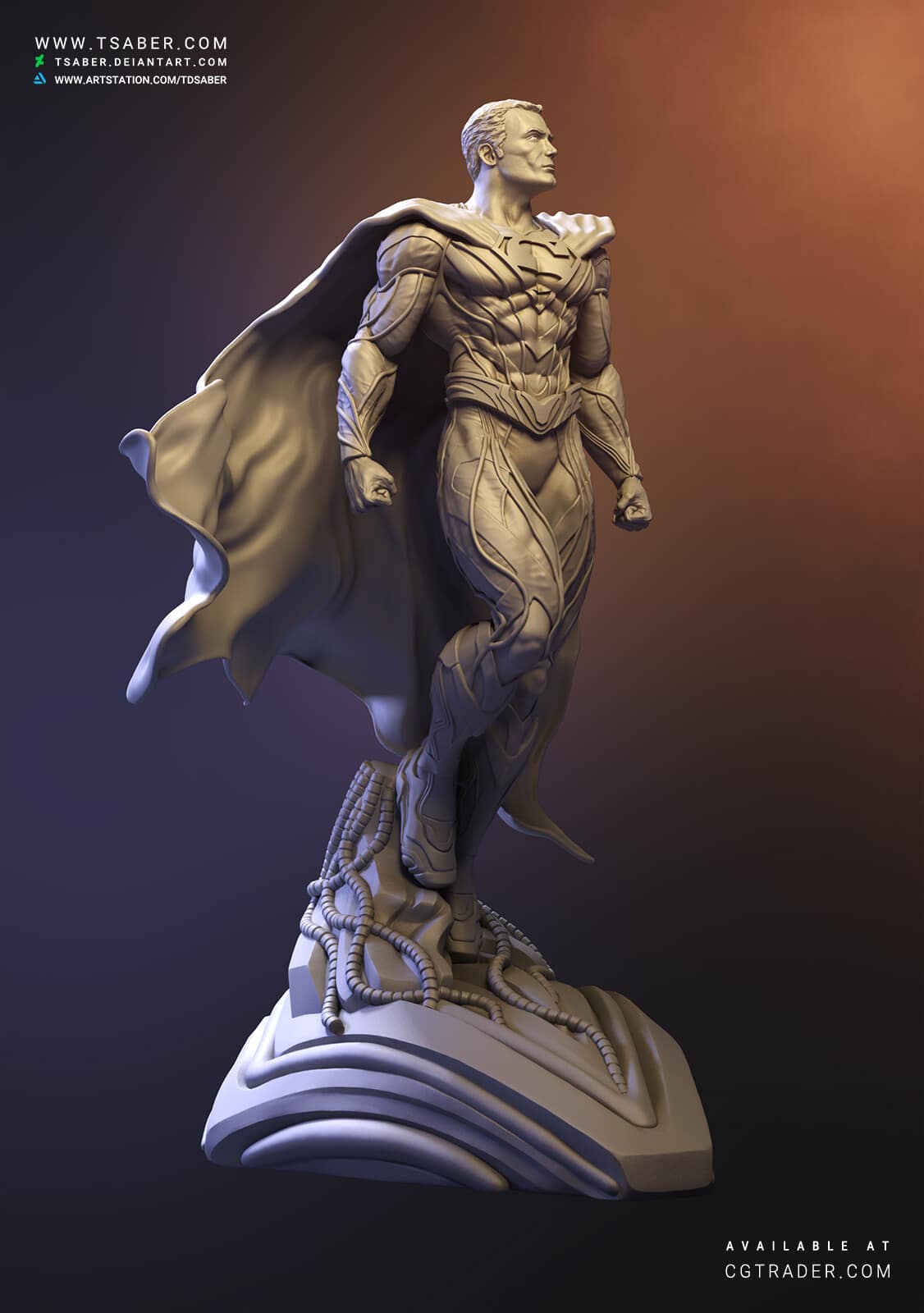 Superman Zbrush sculpture - DC Collectibles - Tsaber