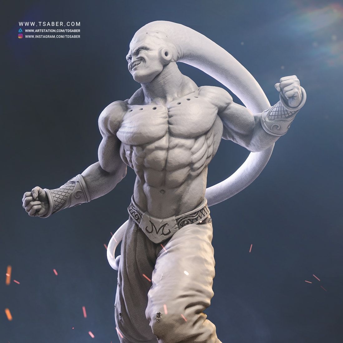 Majin Buu Zbrush statue Sculpture - Dragon Ball Z Fan art - Tsaber