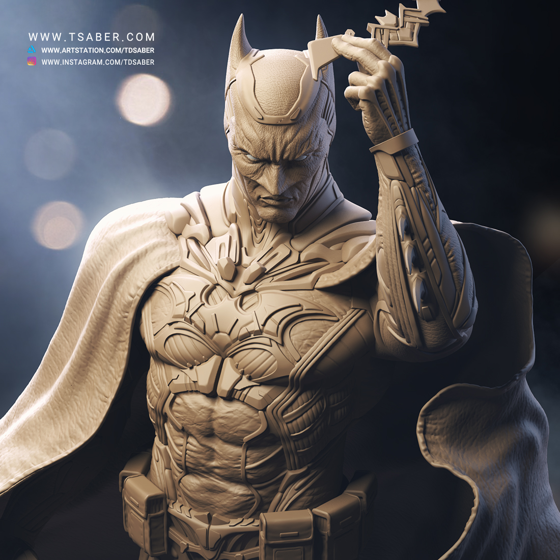 Batman Statue Zbrush - DC Comics Collectible - Tsaber