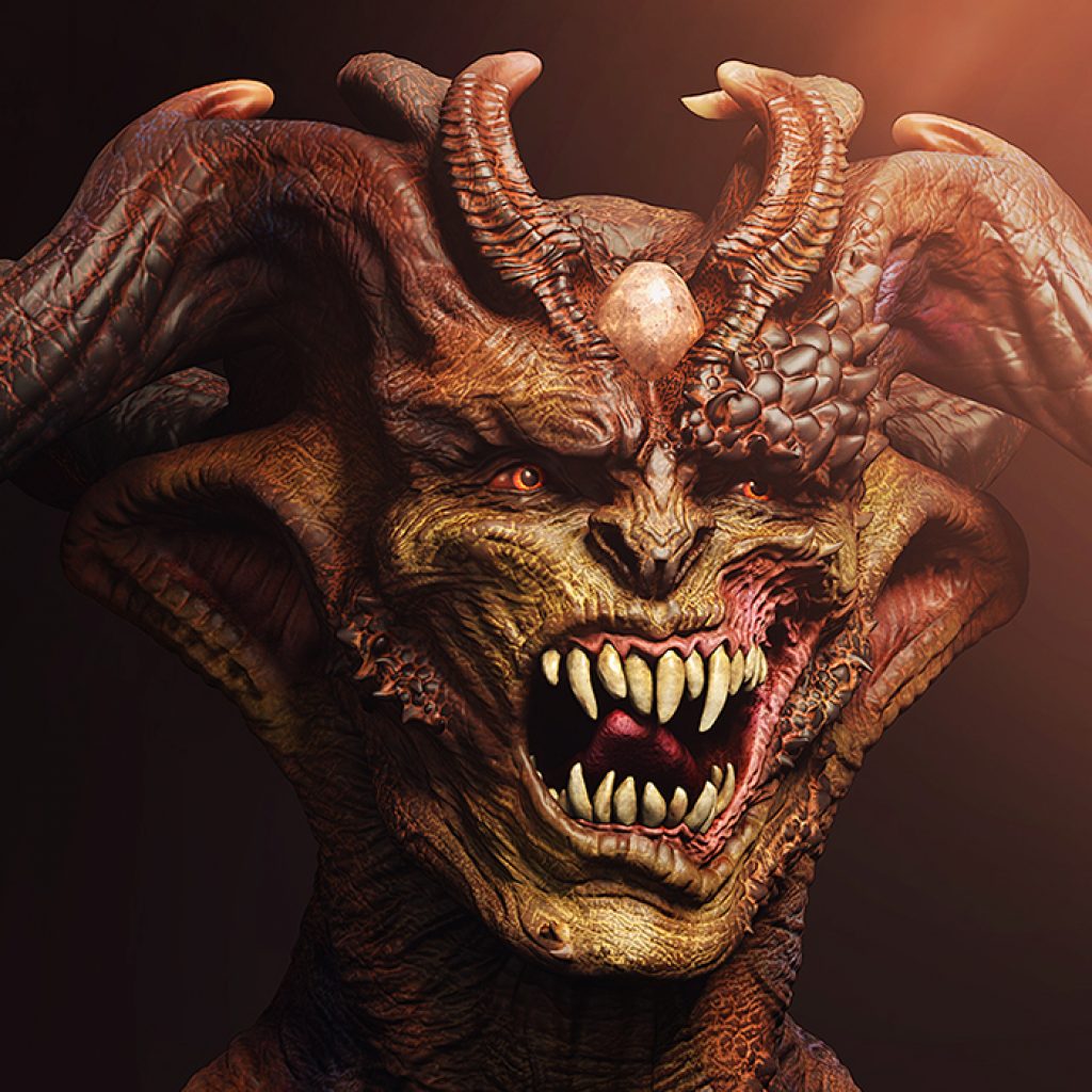 Demon Portrait Zbrush - Tsaber
