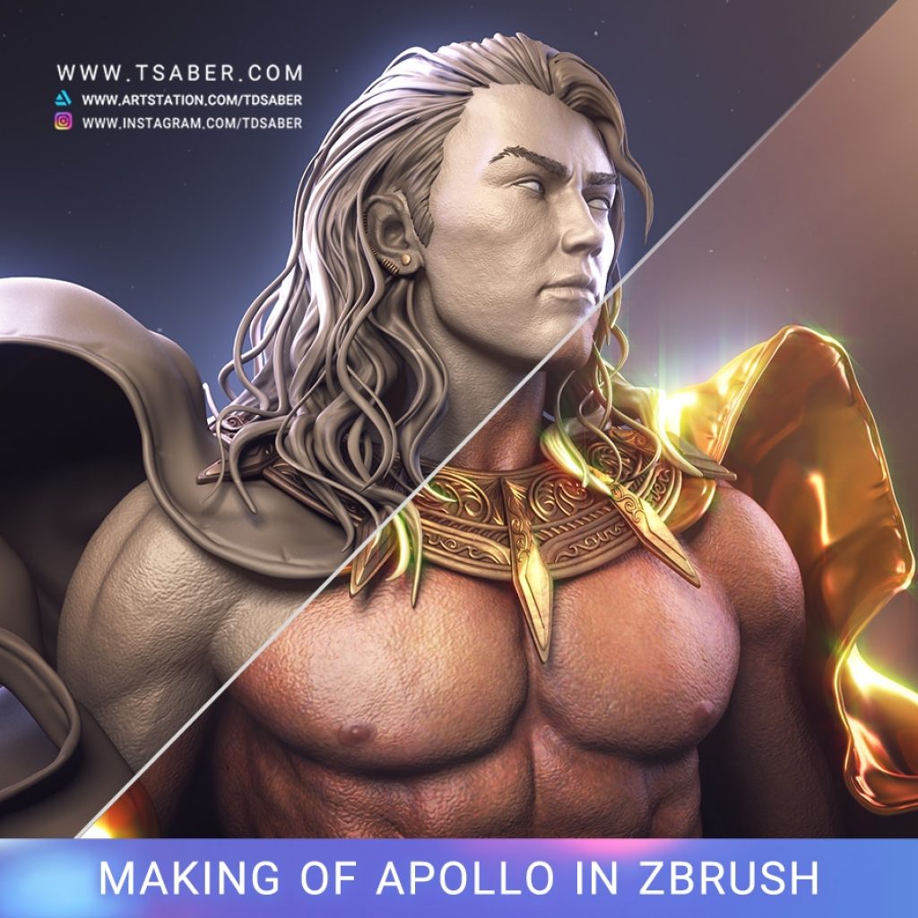 Making of Apollo Zbrush - Blood of Zeus - Tsaber