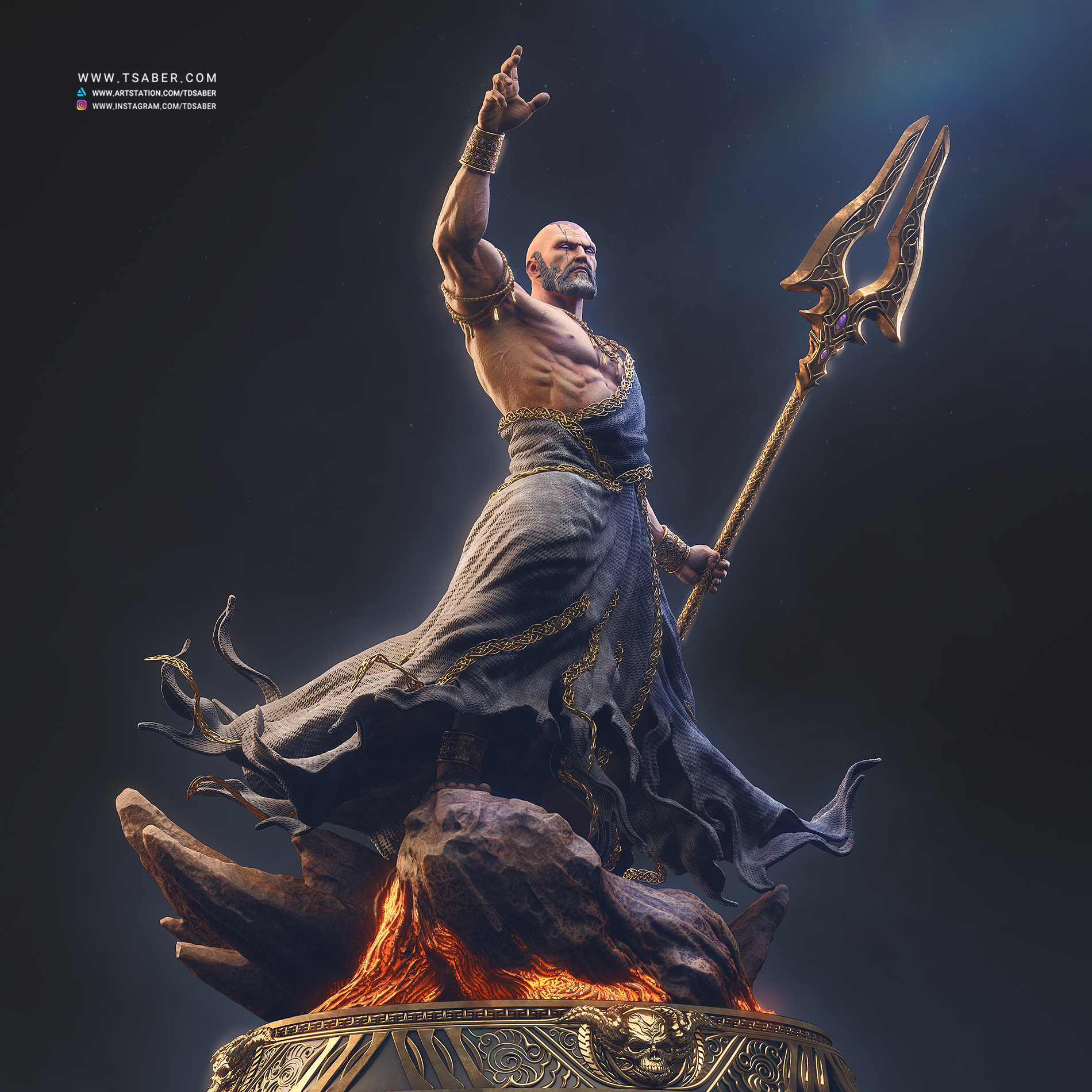 Hades Statue - Blood OF Zeus Collectible - Tsaber