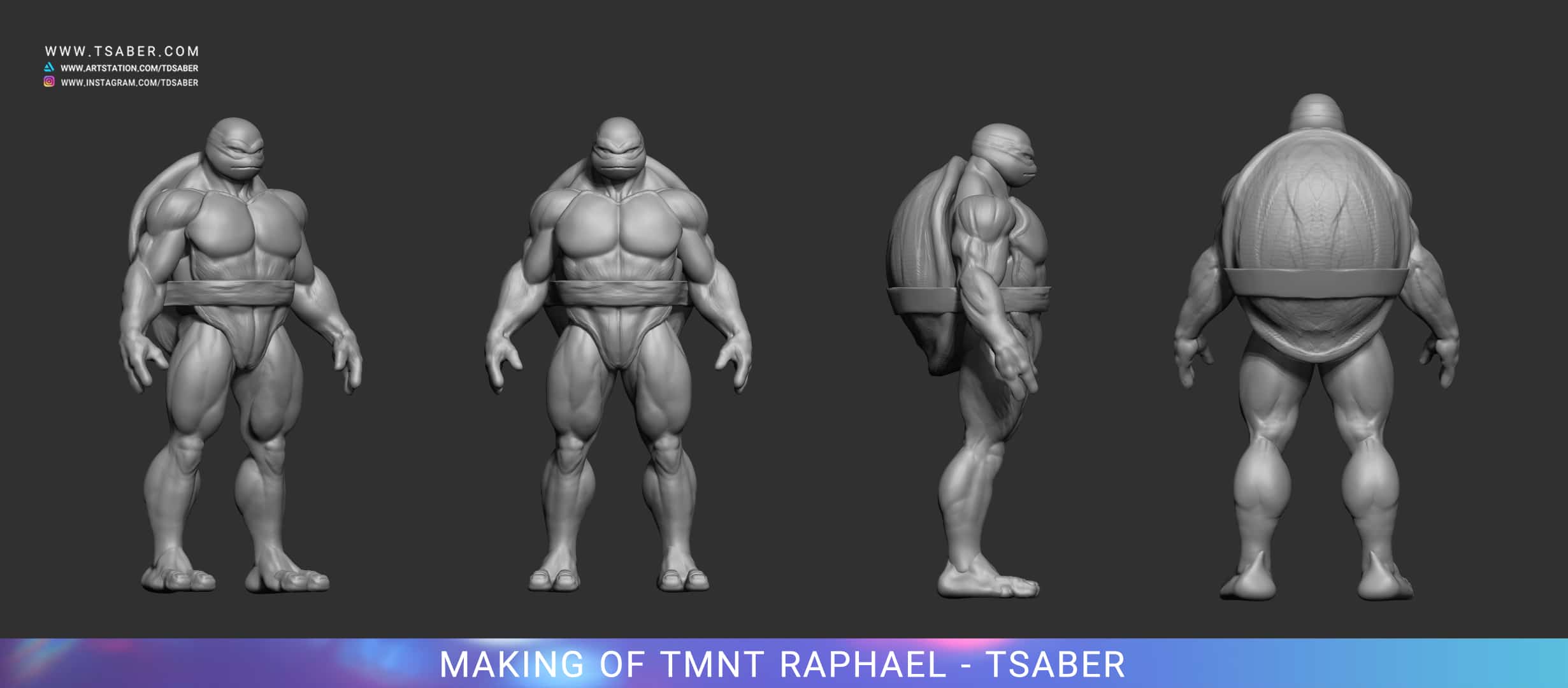 Making of Raphael statue - Teenage Mutant Ninja Turtles - Tsaber