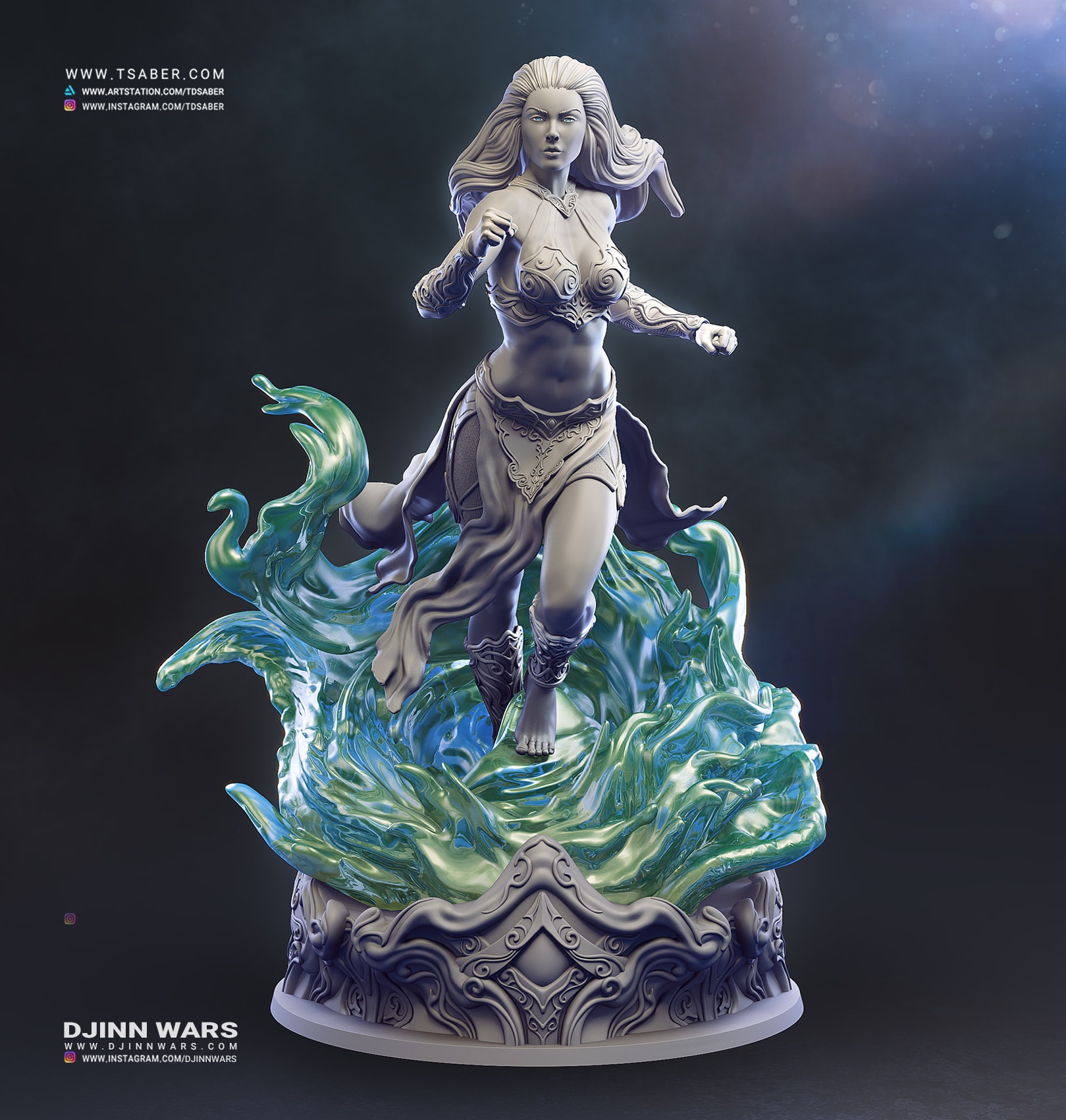 Ania Statue Zbrush - Djinn Wars Collectibles - Tsaber