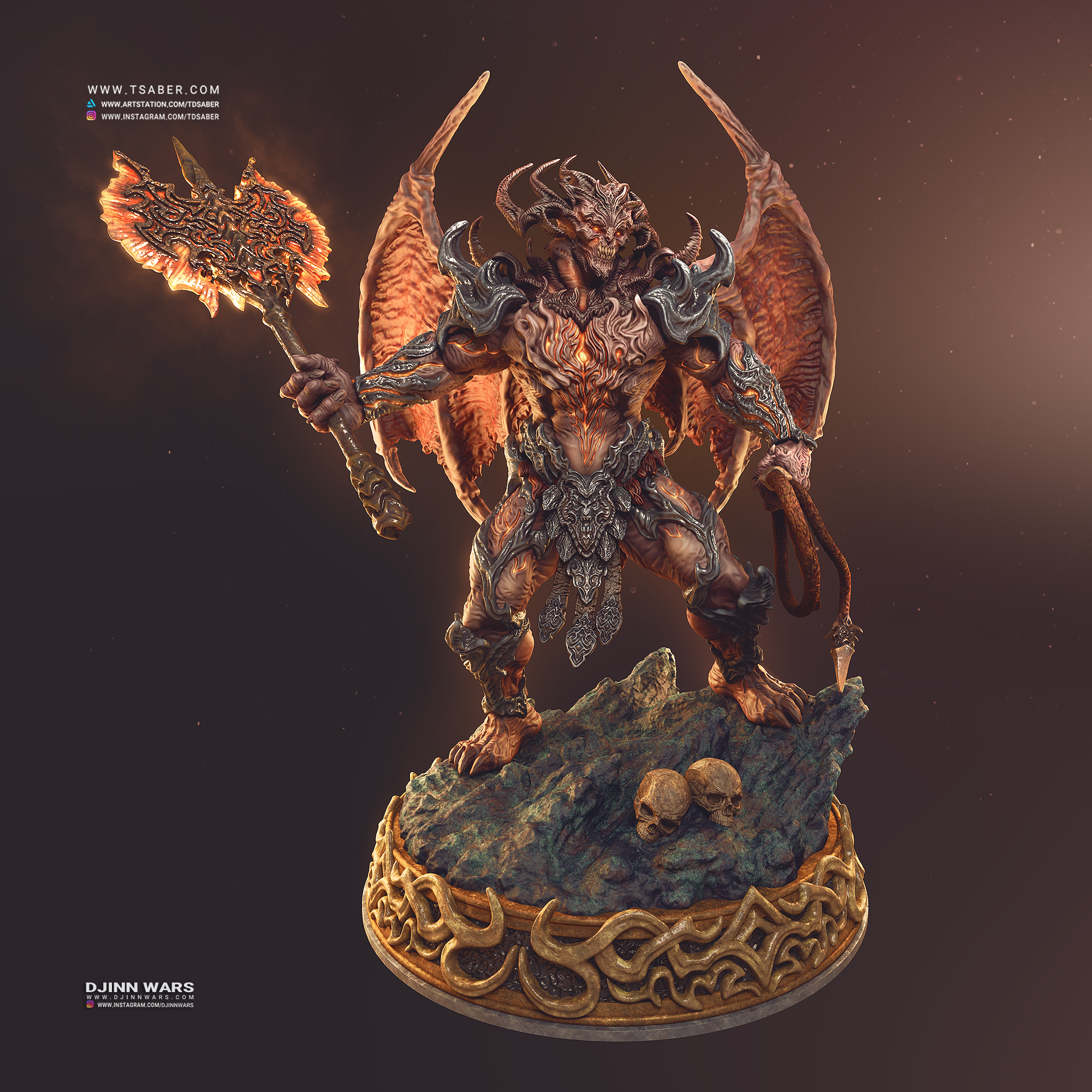 Gumersizek - Demon Lord Statue - Djinn Wars Collectibles - Tsaber