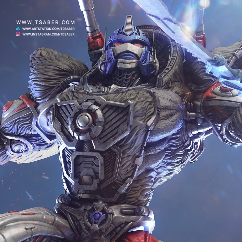 Optimus Primal Statue - Beast Wars Transformers Collectibles - Tsaber - Thumbnail