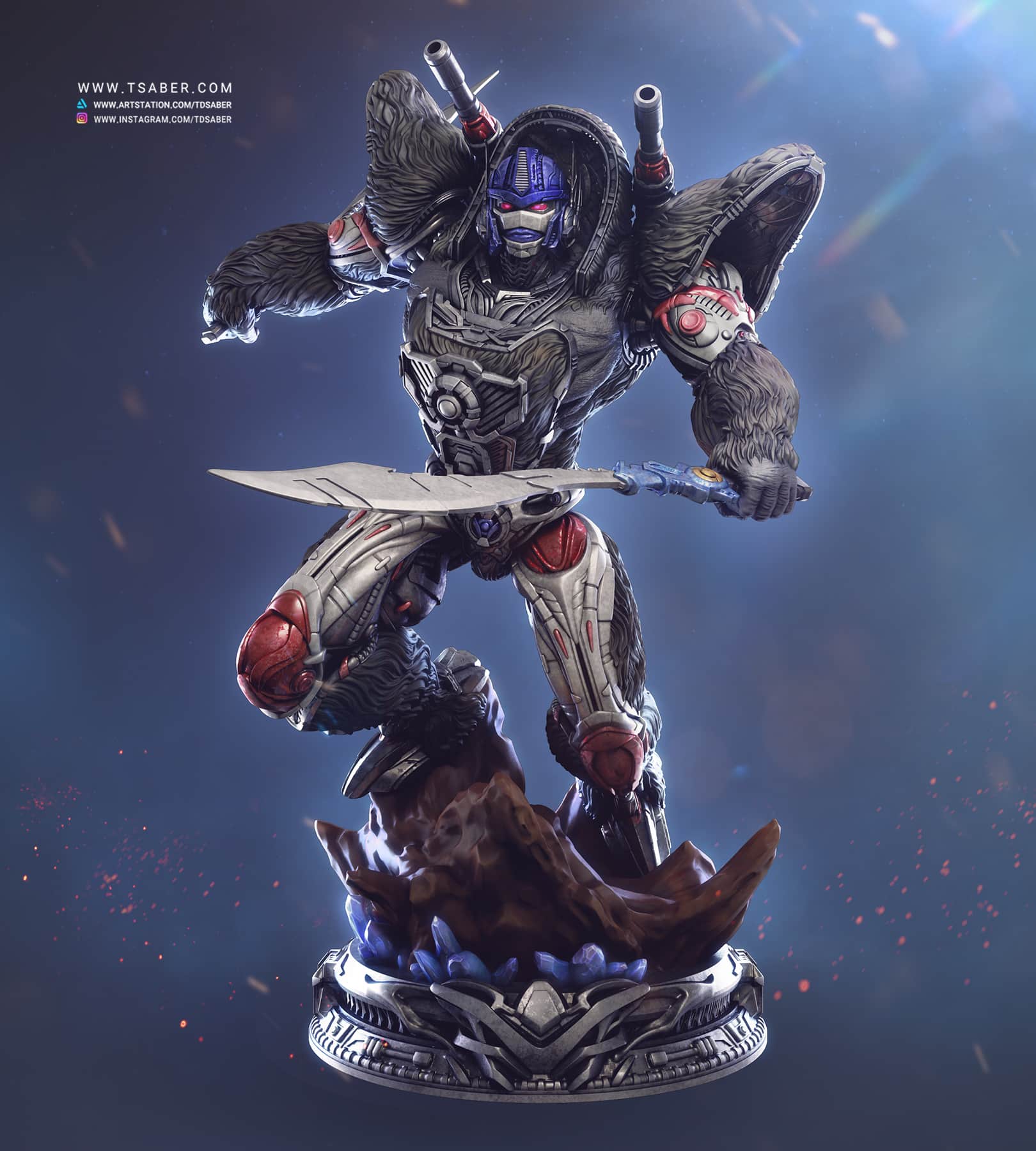 Optimus Primal Statue - Beast Wars Transformers Collectibles - Tsaber 01