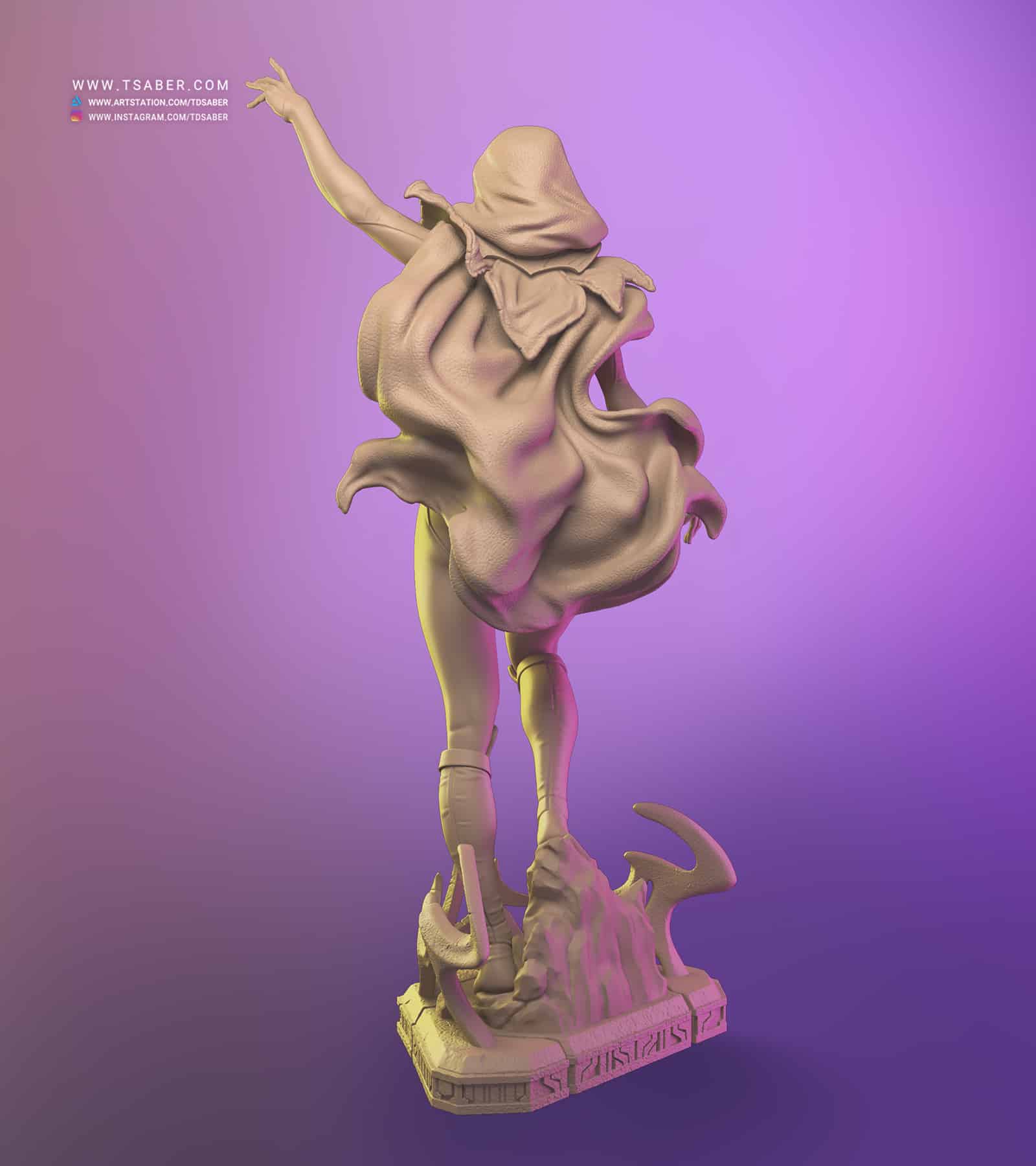 Raven Statue - DC Comics Collectibles – 3D Print custom sculpture - Taregh Saber – Tsaber - 09