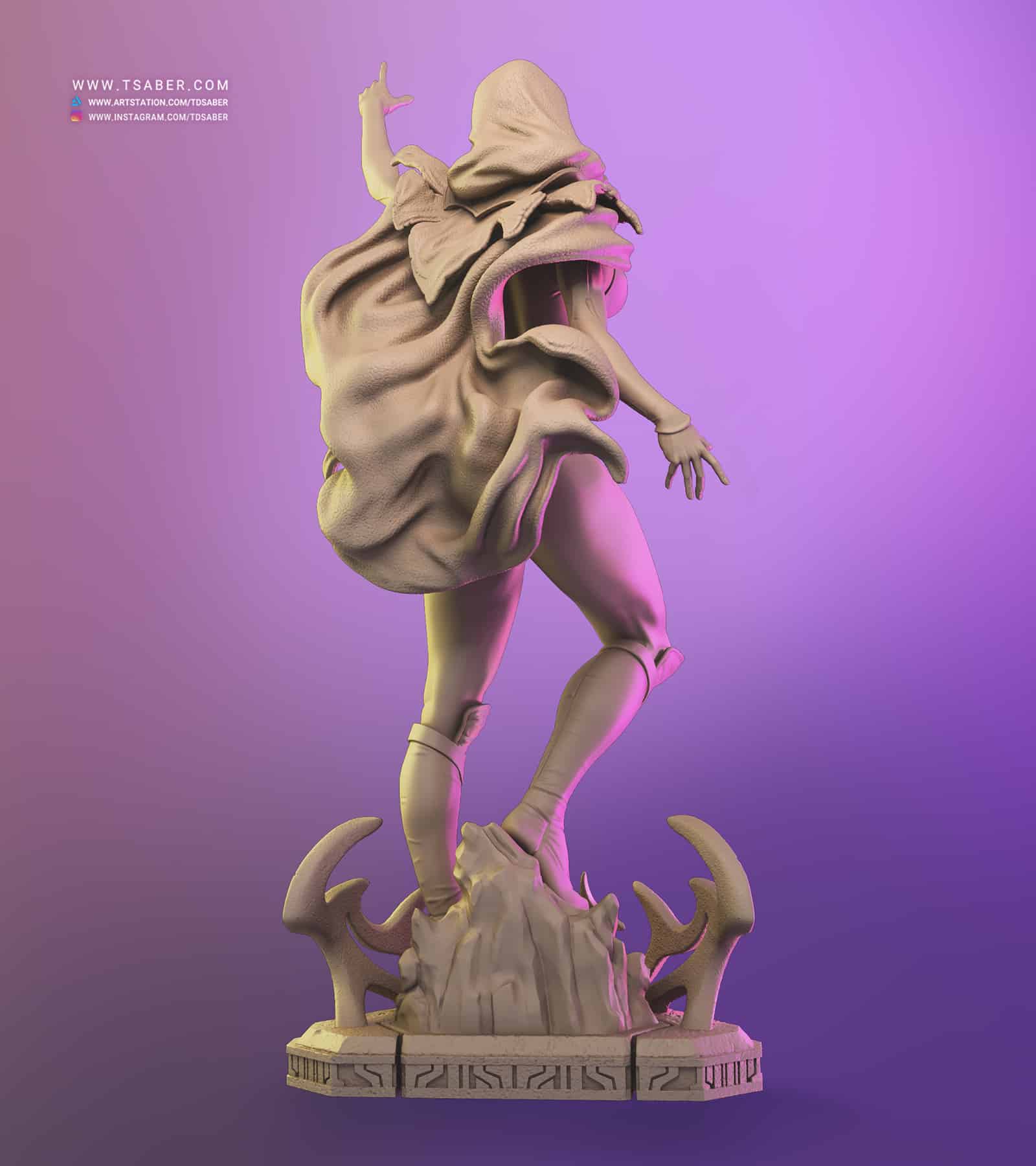 Raven Statue - DC Comics Collectibles – 3D Print custom sculpture - Taregh Saber – Tsaber - 10