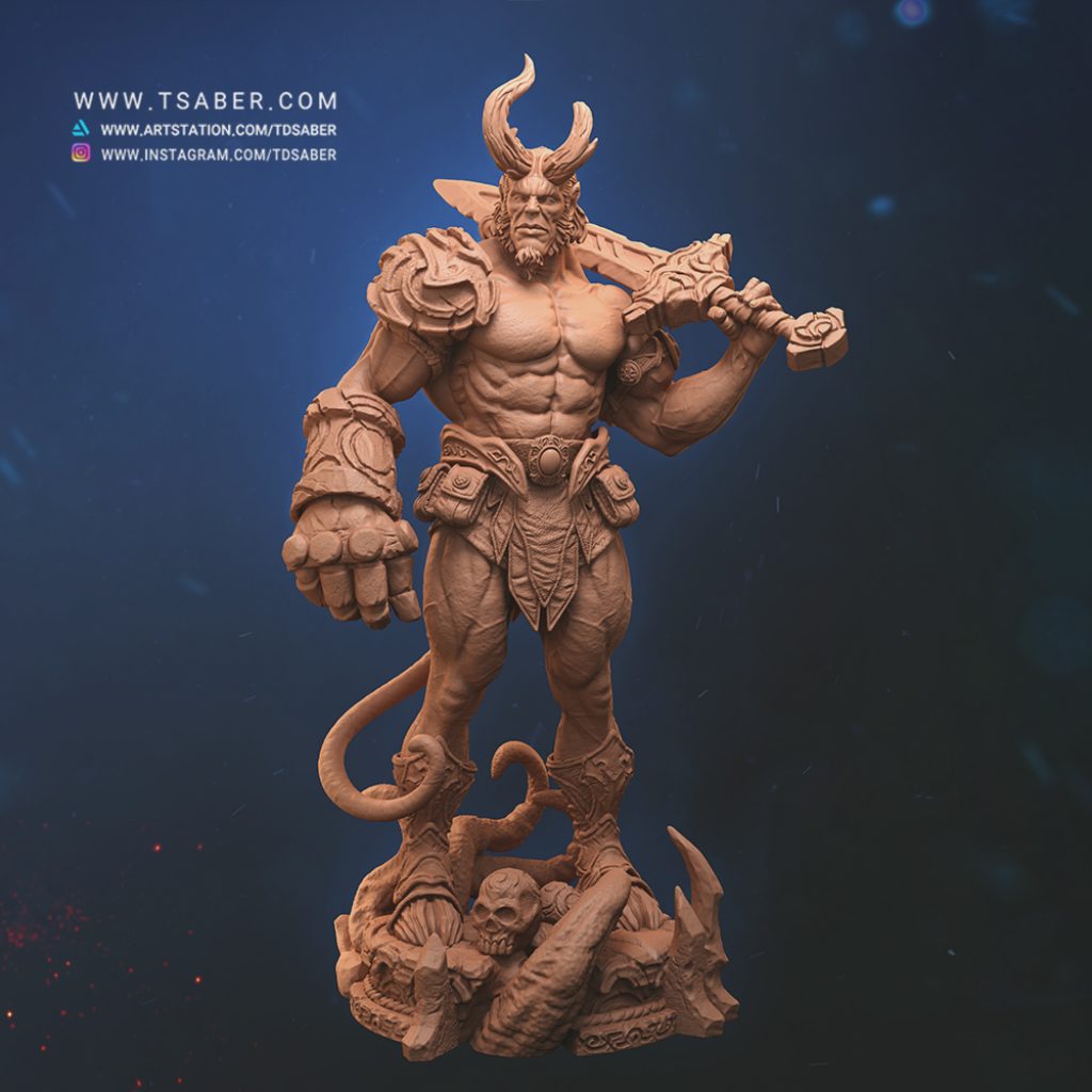 Hellboy Zbrush sculpture – Tsaber 1