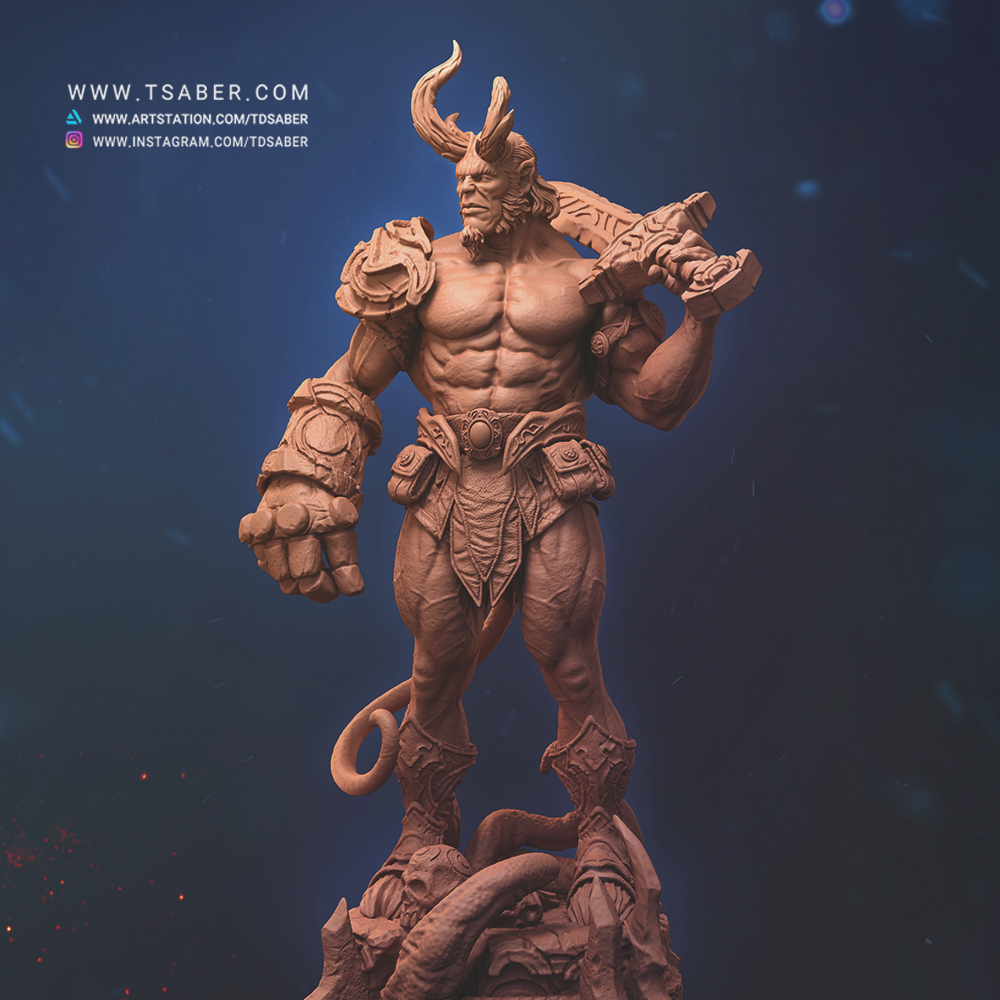 Hellboy Zbrush sculpture – Tsaber 3