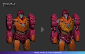 Making of Transformers Hot Rod statue in Zbrush – Tsaber – WIP 04