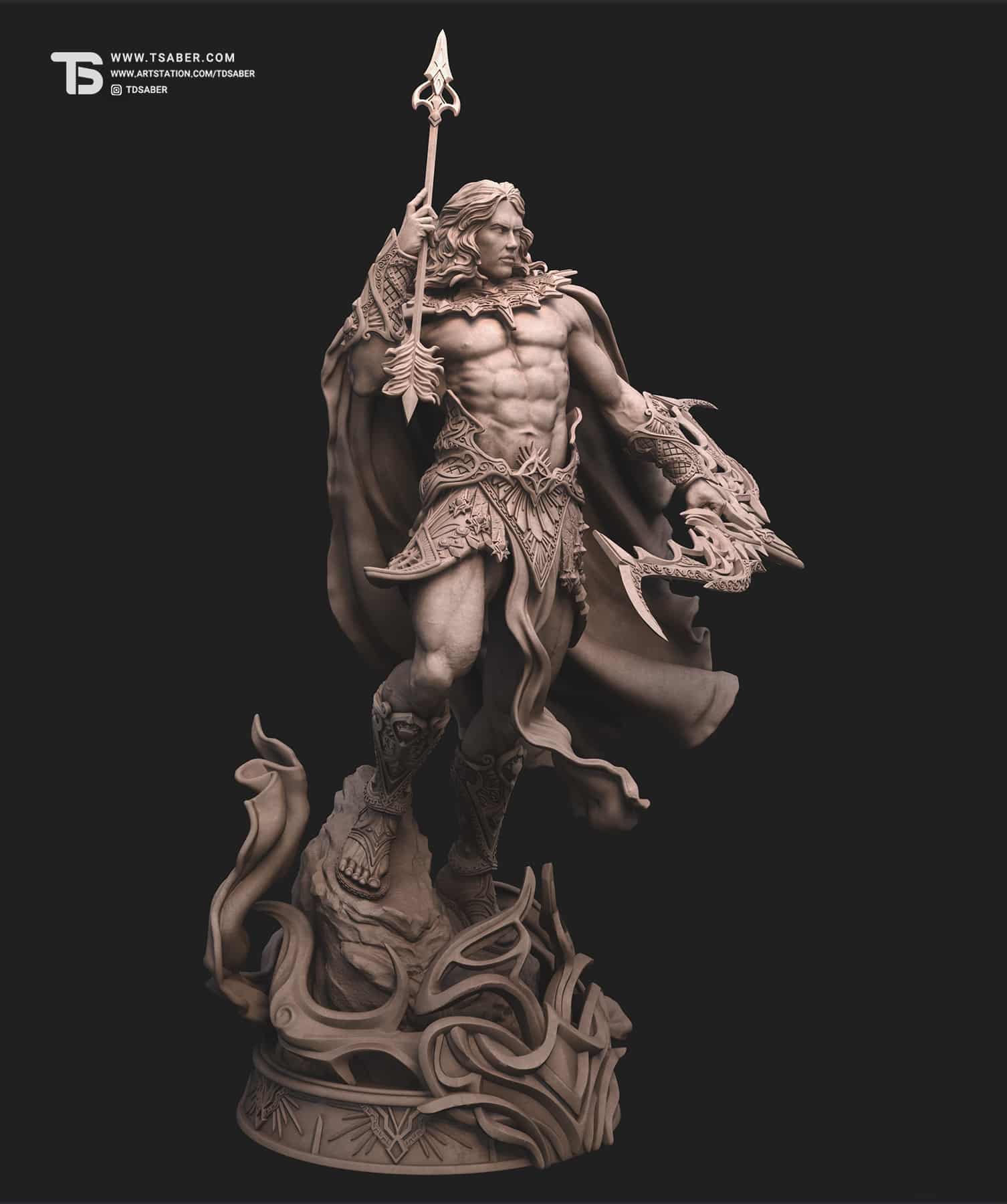 Apollo Sculpture – 3D Zbrush Statue – Tsaber 2