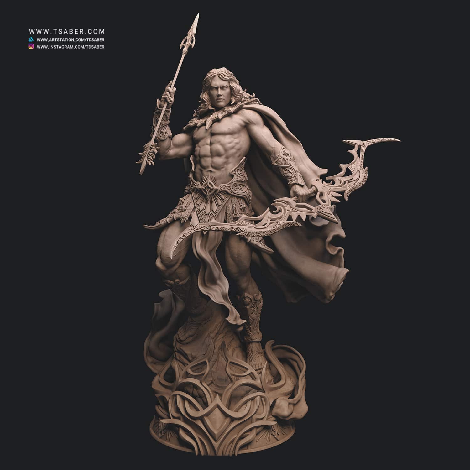 Apollo Sculpture – 3D Zbrush Statue – Tsaber 1