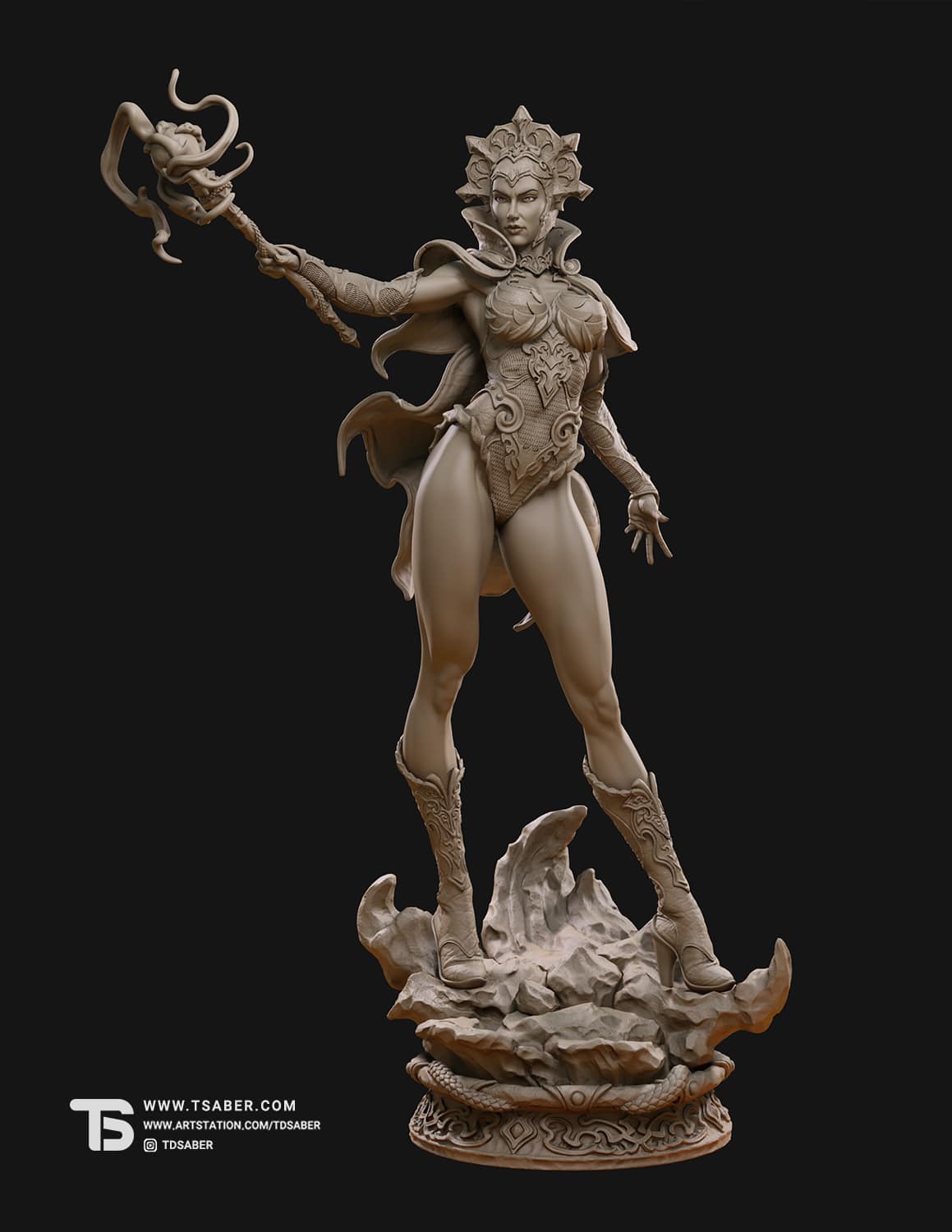 Evil Lyn - Heman - Masters of the Universe – 3D Zbrush Statue - Tsaber 01