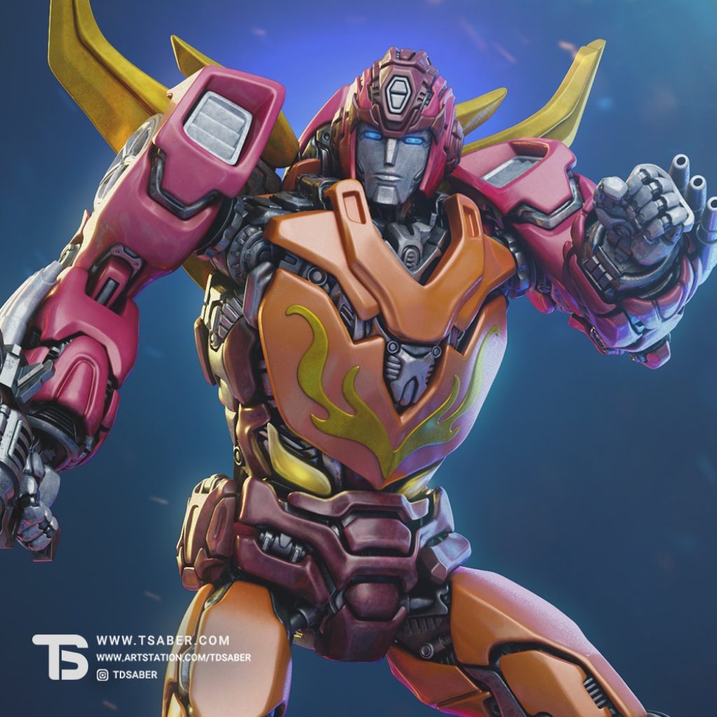 Hot Rod Statue– Transformers Collectibles - 3D Robot Mech Design – Tsaber - Thumbnail