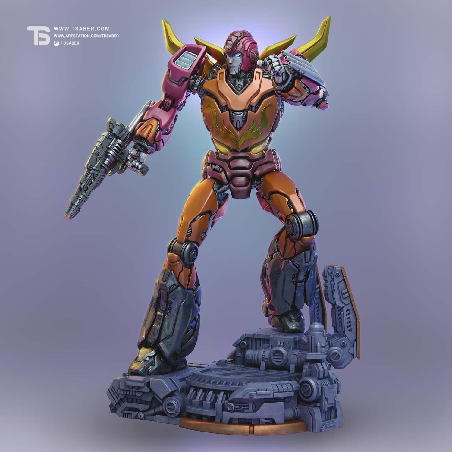 Hot Rod Statue– Transformers Collectibles - 3D Robot Mech Design – Tsaber 03