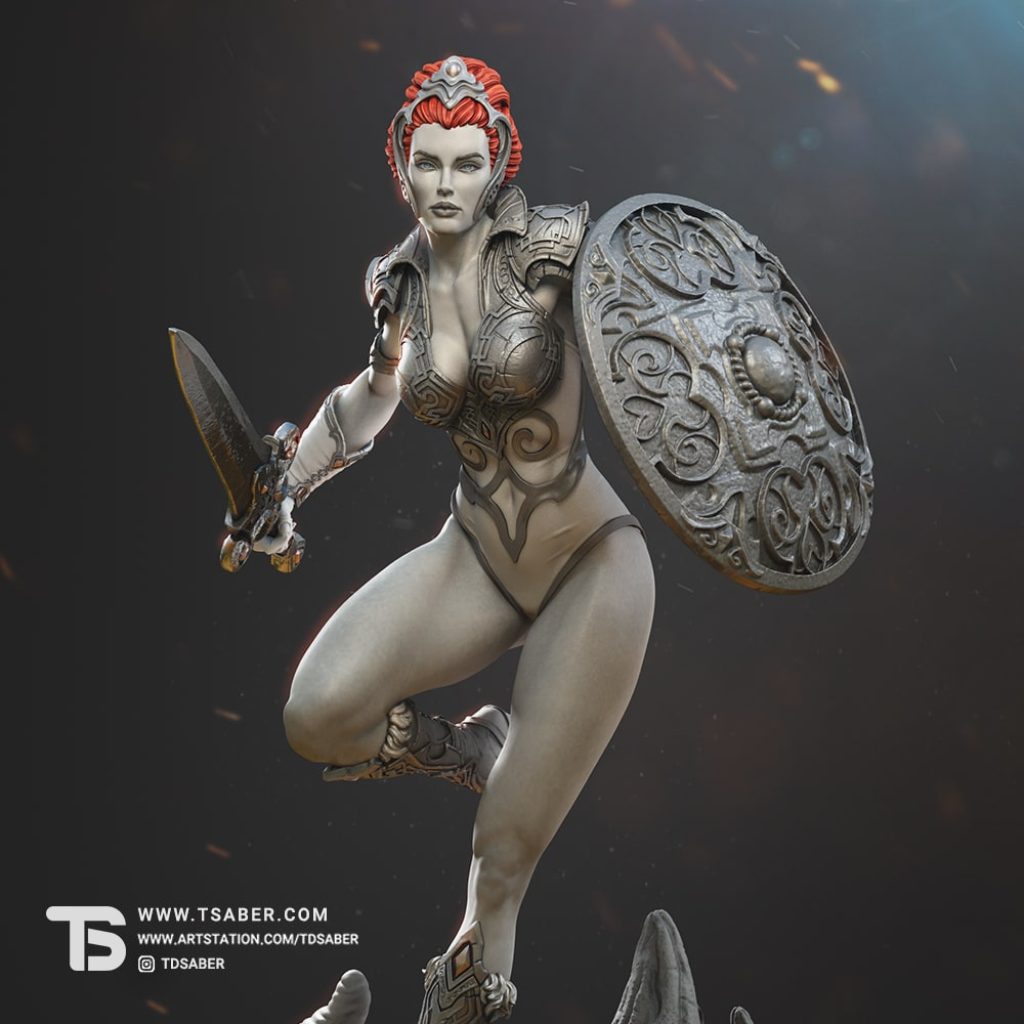 Teela Sculpture– Masters of the Universe - Tsaber - Thumbnail