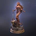 3D Amazon Princess Statue - Greek Mythology – Tsaber 02