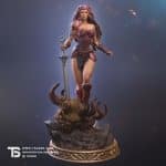 3D Amazon Princess Statue - Greek Mythology – Tsaber 01