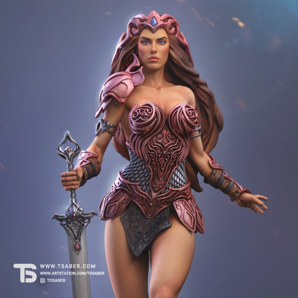 3D Amazon Princess Statue - Greek Mythology – Tsaber - thumbnail