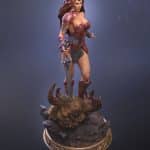 3D Amazon Princess Statue - Greek Mythology – Tsaber 03