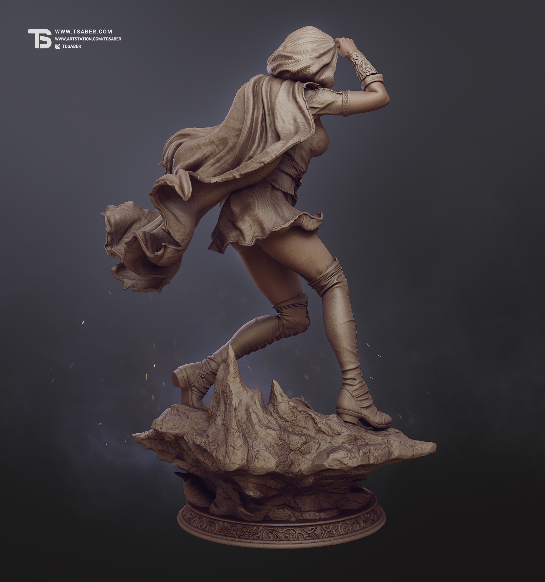 Fantasy Rogue Statue - DnD Dungeons & Dragons - Statue Collectibles Figurines - Tsaber 6