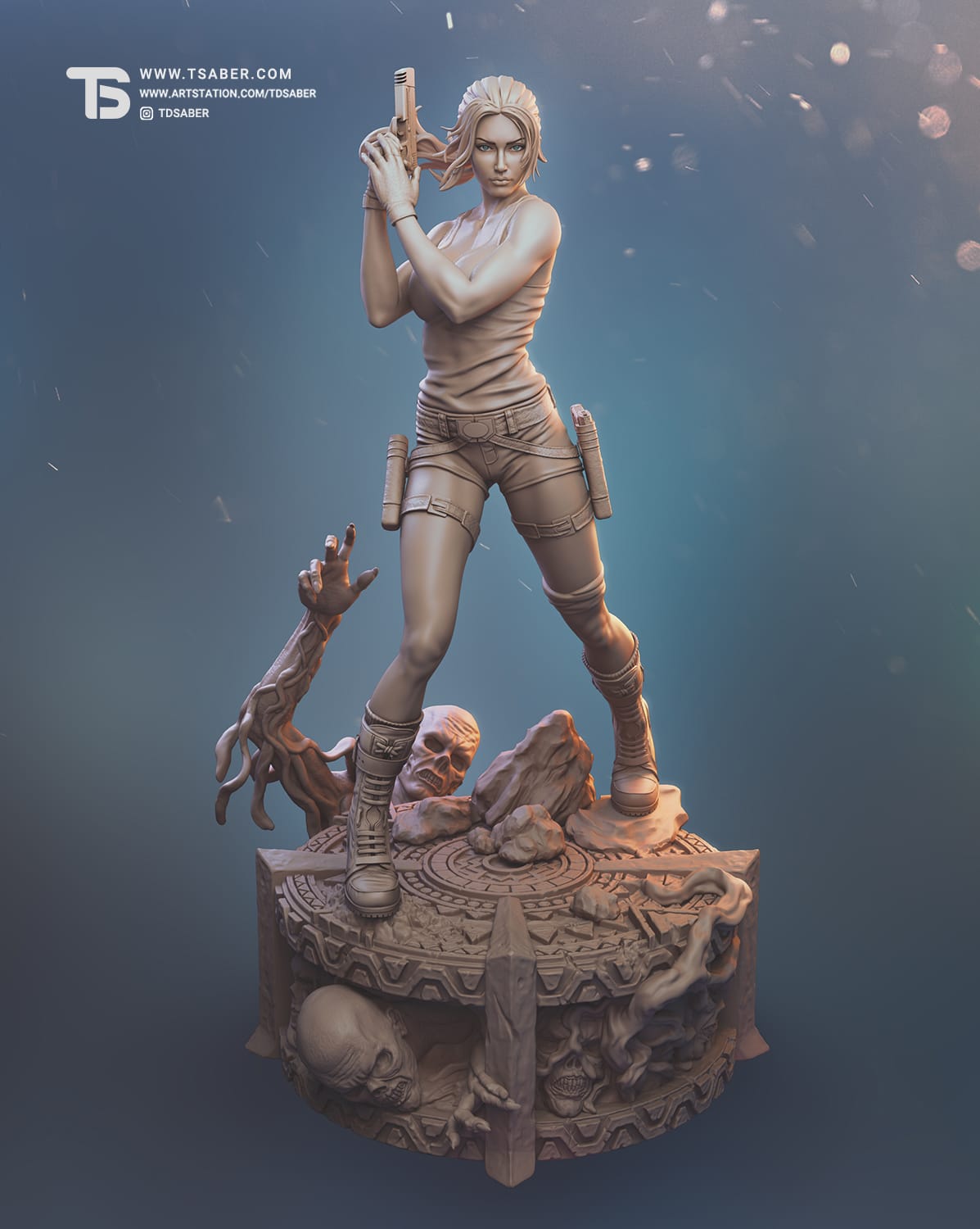 Lara Croft Sculpture – Tomb Raider collectible – Tsaber 01