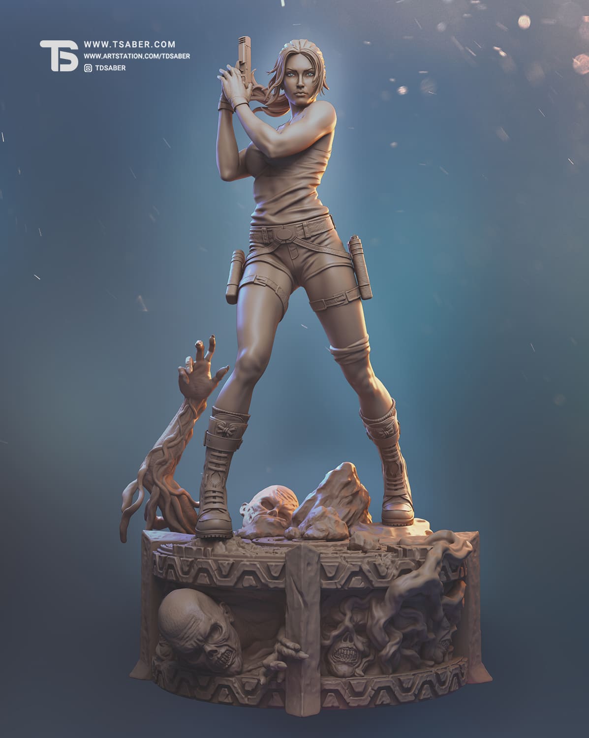 Lara Croft Sculpture – Tomb Raider collectible – Tsaber 02