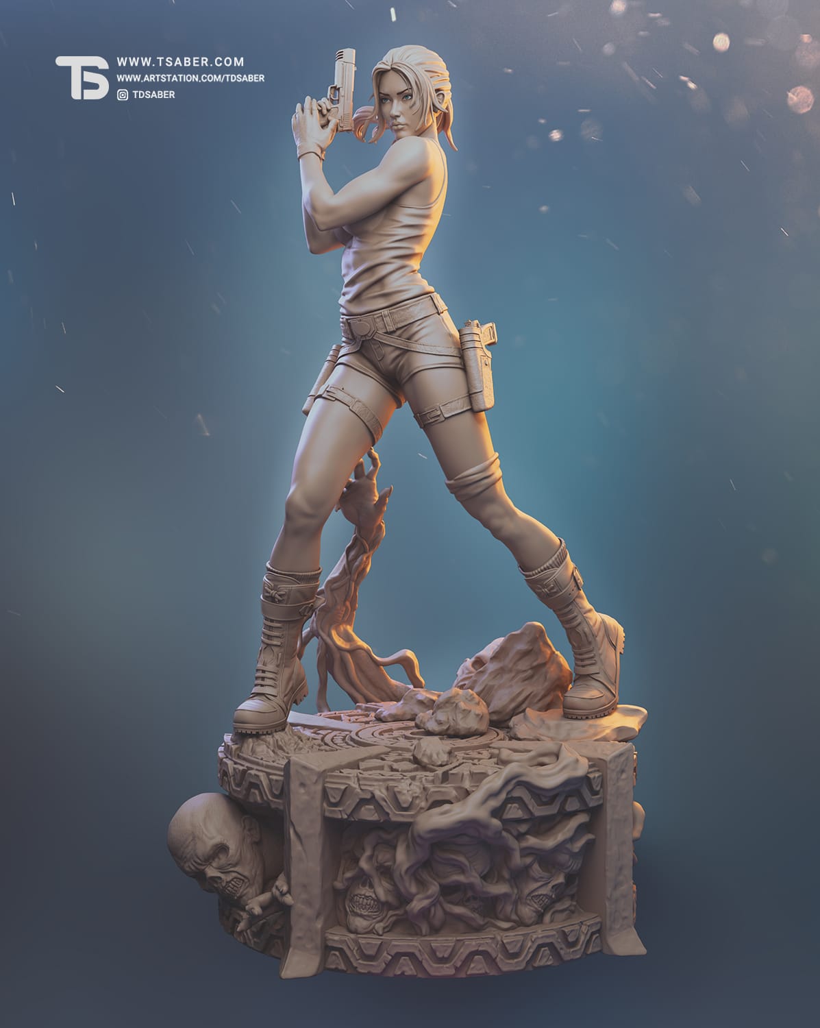 Lara Croft Sculpture – Tomb Raider collectible – Tsaber 03