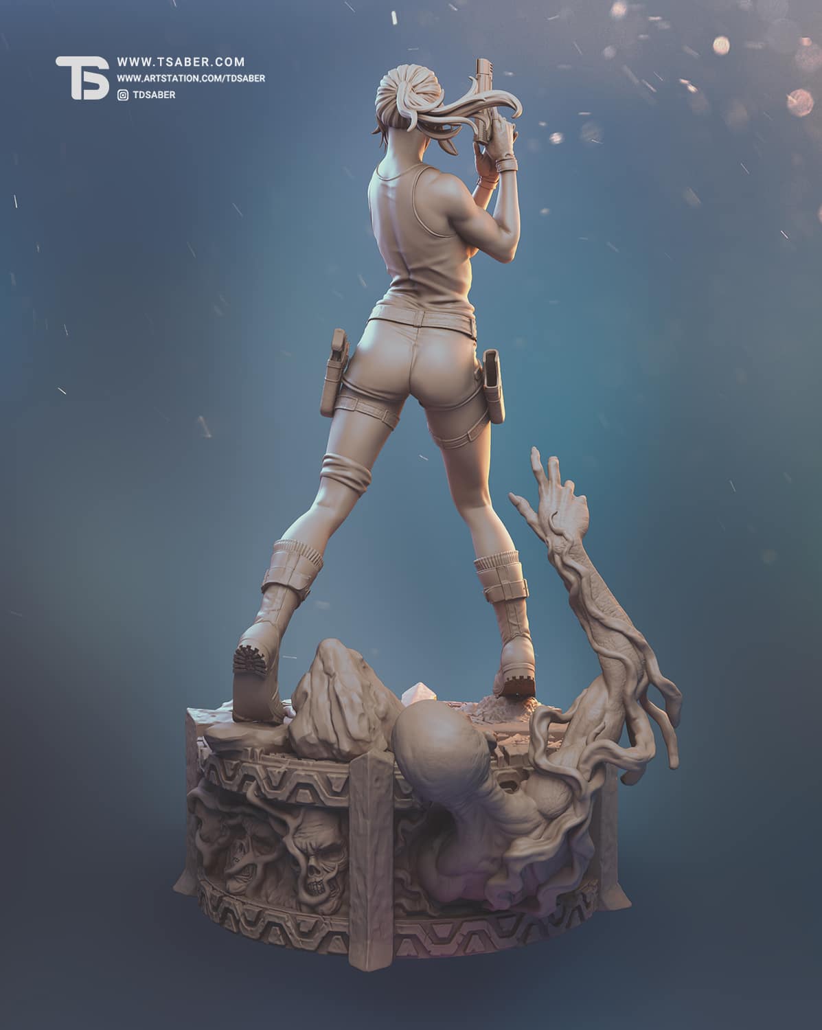 Lara Croft Sculpture – Tomb Raider collectible – Tsaber 05