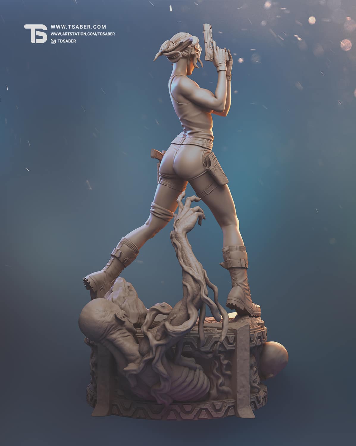 Lara Croft Sculpture – Tomb Raider collectible – Tsaber 06