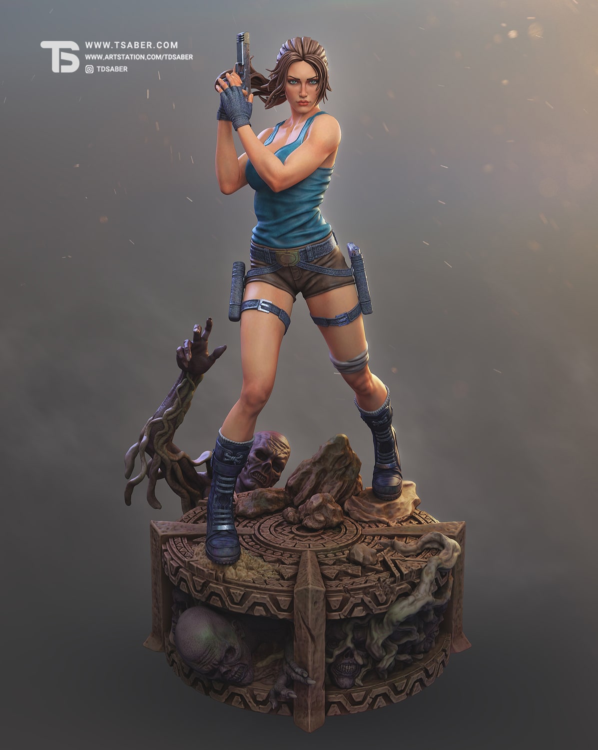 Lara Croft Figurine – Tomb Raider collectible – Tsaber 07