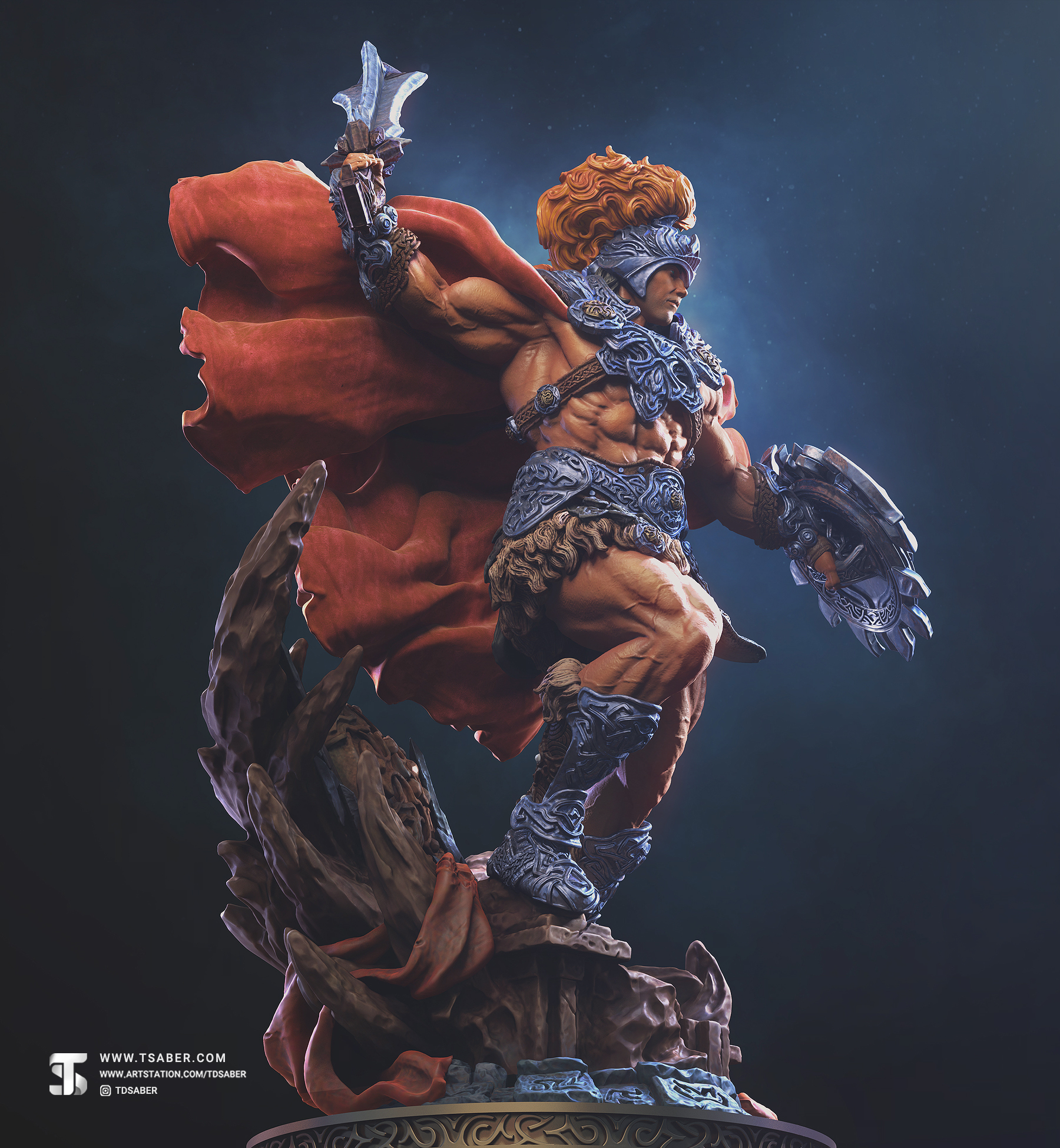 Prince Byrox -- Tales of Evoran – Epic fantasy – 3D sculpture statue figurine – Tsaber 3